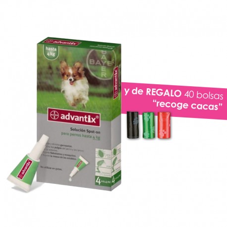 ADVANTIX PIPETAS PARA PERROS HASTA 4 KG