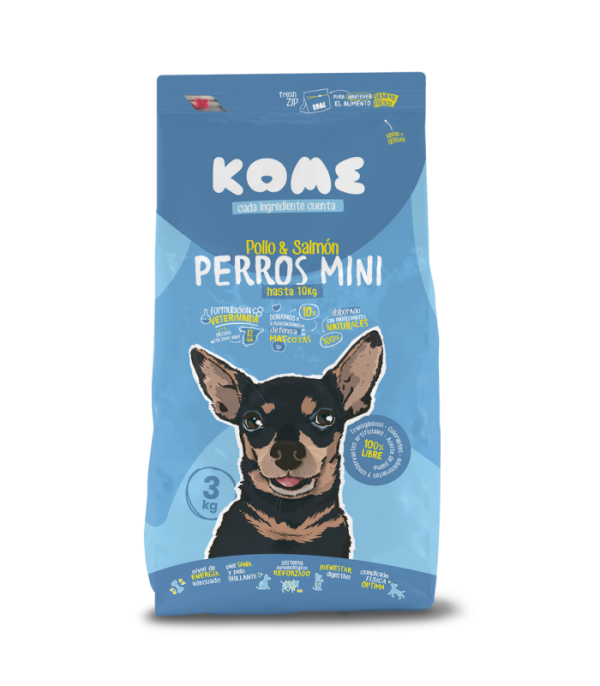 Kome para perros Mini Pollo y Salmón